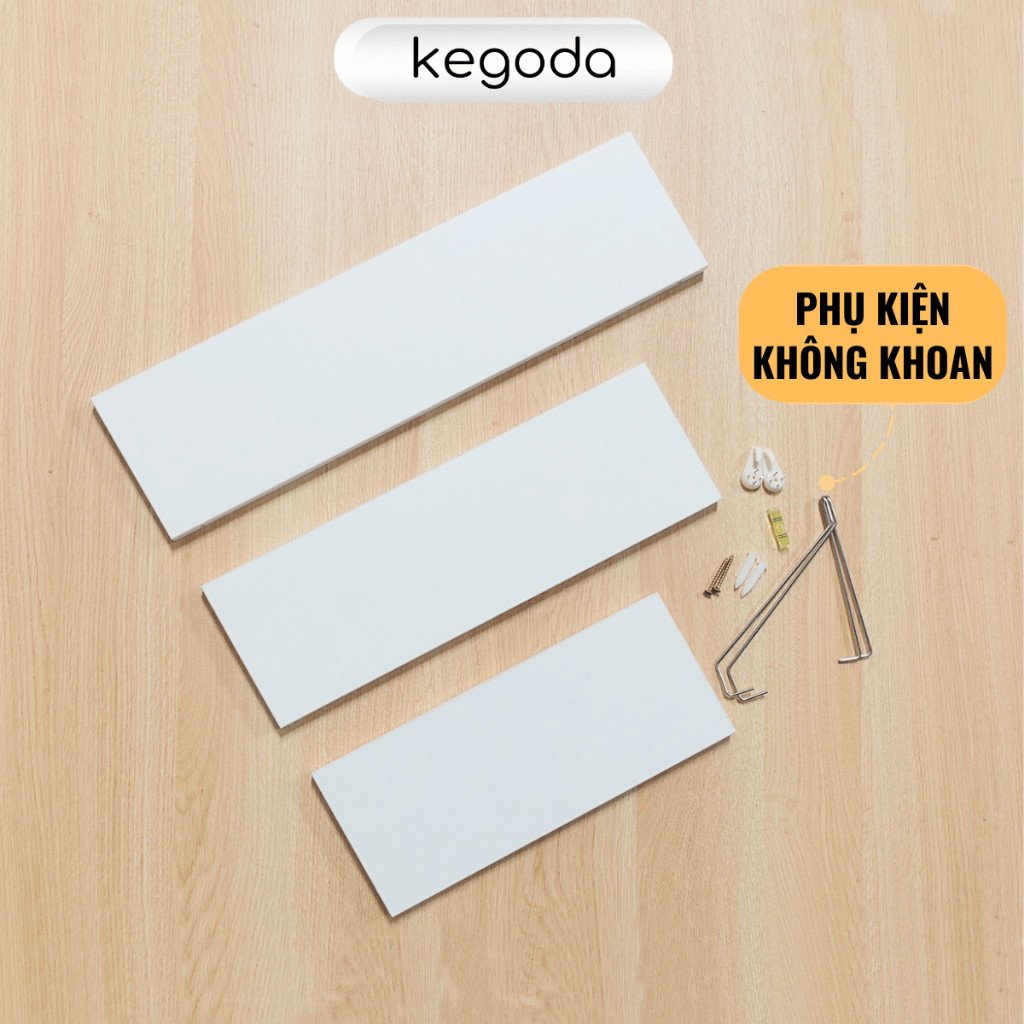 Ảnh Kệ Treo Tường Không Khoan Màu Trắng, Tặng Kèm Móc Treo KEGODA KT55 1