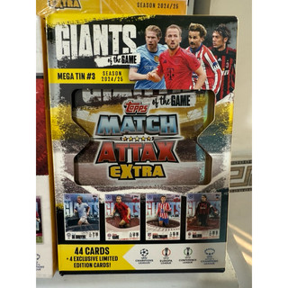 [ Mega Tin ] Hộp Thẻ Lớn Match Attax Champions League EXTRA Mùa 2024/25 24/25 ( 48 thẻ )