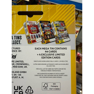 [ Mega Tin ] Hộp Thẻ Lớn Match Attax Champions League EXTRA Mùa 2024/25 24/25 ( 48 thẻ )