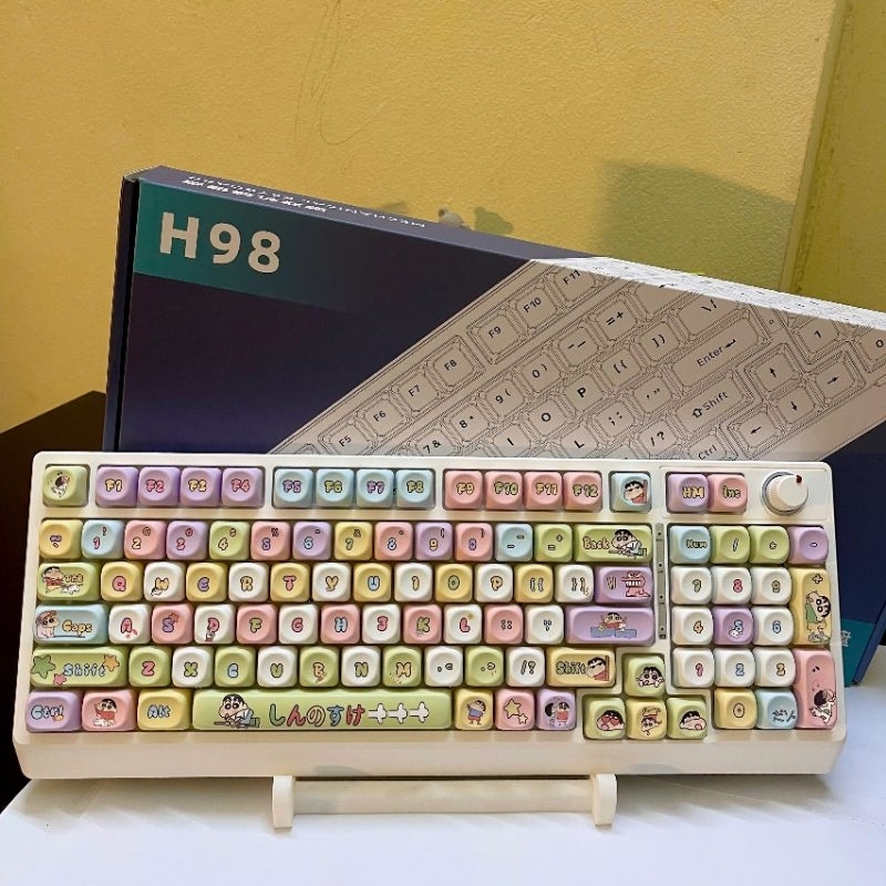 Bàn phím cơ không dây H98 với Red switch gõ êm, tiếng nhỏ, dùng được ...