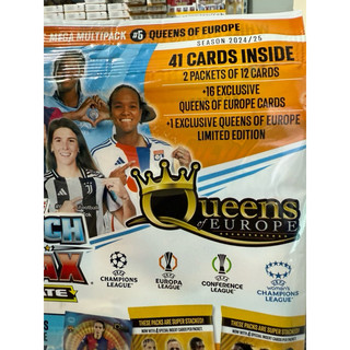 [ Update Multipack #5 ]Túi Thẻ Cầu Thủ Match Attax Update Mega Multipack #5 Queens Of Euro Mùa 2024/25 24/25 (41 Thẻ)