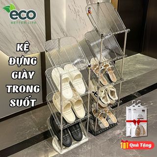 Kệ Để Giày Dép Trong Suốt Đa Năng Nhiều Tầng, Giá Để Giày Xếp Tầng Chịu Lực Tốt, Dễ Dàng Tháo Lắp