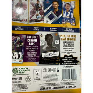 [ Starter Pack ] Túi Album Đựng Thẻ Topps Match Attax  Starter Pack EXTRA 2024/25 24/25 ( 29 Thẻ )( Hàng Chính Hãng )