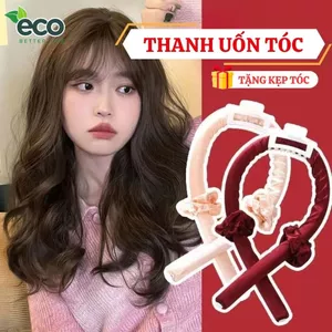 Thanh Uốn Tóc Xoăn Không Dùng Nhiệt Tặng Kẹp Tóc, Băng Đô Uốn Tóc Xoăn Tự Nhiên Bồng Bềnh