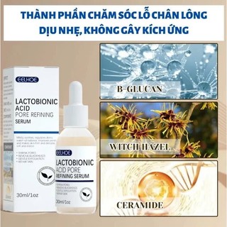 Serum se khít lỗ chân lông EELHOE lactobionic acid ceramide làm căng da tẩy tế bào chết 30ml