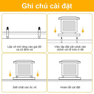 OOKAS Đèn trụ cổng năng lượng mặt trời Đèn trang trí sân vườn cột, IP67 chống nước