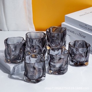 Cốc thủy tinh xoắn decor  sáng tạo uống nước  whisky cao cấp