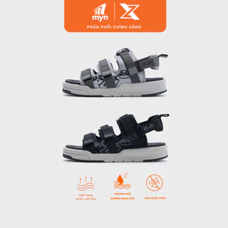 Giày Sandal nam nữ ZX 3121 Raccoon Ver 1 quai ngang đế bằng có in hình mascot Raccoon