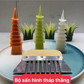 Bộ khuân tạo hình củ quả derco món ăn khuan sấn hình tháp