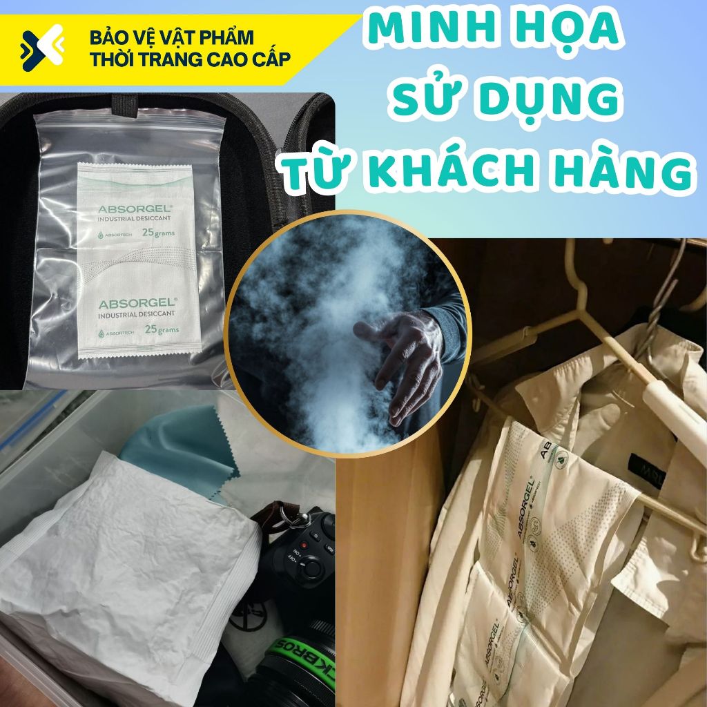 Gói hút ẩm máy ảnh Absorgel ngăn hiện tượng rễ tre trên lens máy ảnh nhập khẩu Thủy Điển