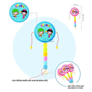 Bộ 6 chi tiết Đồ chơi trung thu Trống tròn trống lắc kèn xúc xắc