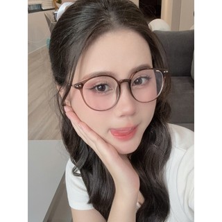Gọng kính thời trang nam nữ ANNA kim loại dáng tròn unisex cá tính OL 01257