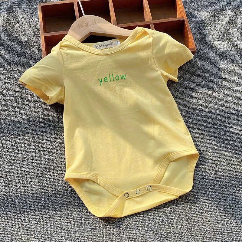 Bộ bodysuit liền thân ngắn tay dành cho bé trai bé gái sơ sinh 3-12kg chất liệu cotton lạnh mềm mát