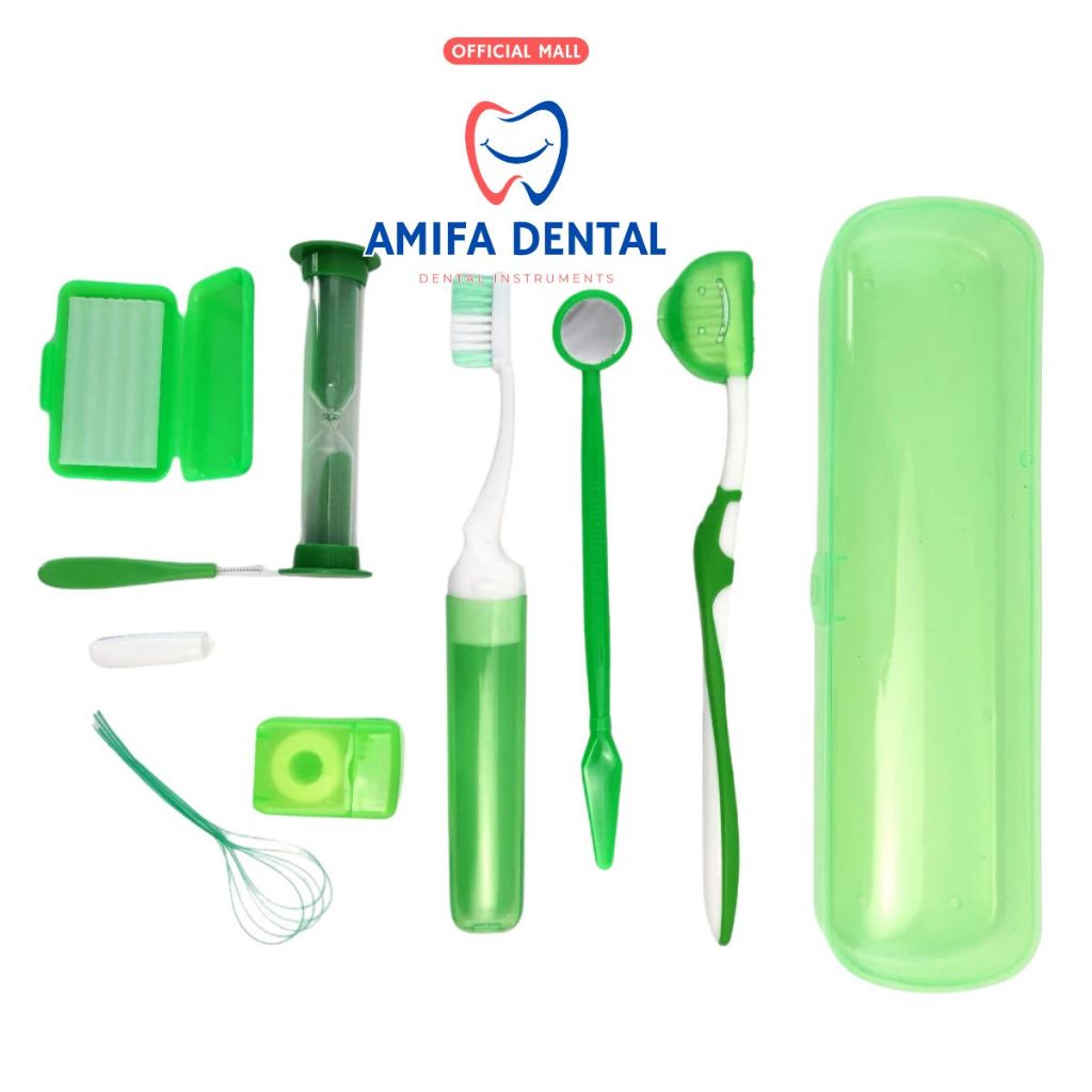 Set 8 Món Chăm Sóc Răng Niềng Siêu Tiện Lợi, Bộ  8 Món Dụng Cụ Vệ Sinh Cho Người Niềng Răng