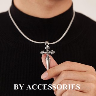 Dây chuyền nam titan dáng chữ thập thánh giá phối họa tiết cá tính không gỉ MN27 BY ACCESSORIES