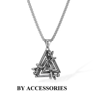 Dây chuyền nam titan hình thanh kiếm phối tạo hình tam giác độc đáo không gỉ MN28 BY ACCESSORIES