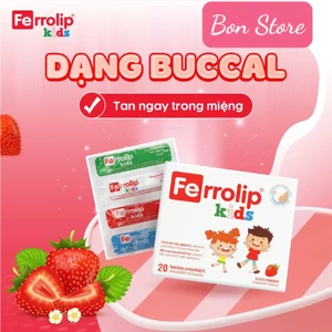 Sắt bột sinh học FERROLIP KIDS cho bé từ 1 tuổi bổ sung vitamin C, axit folic và vitamin B12 cho bé - 20 gói