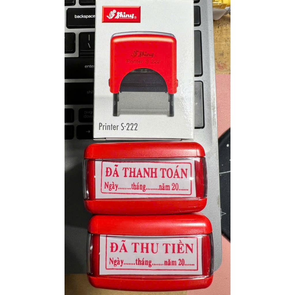 [ NGÀY THÁNG NĂM] Con dấu 2 dòng “Đã Thanh Toán” - " Đã Thu Tiền" - " Đã Chi Tiền" có NGÀY THÁNG NĂM