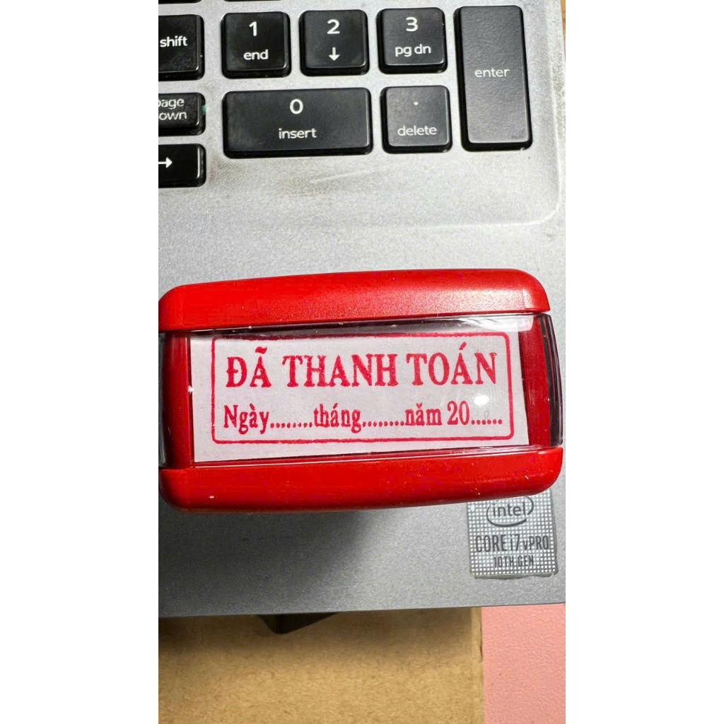 [ NGÀY THÁNG NĂM] Con dấu 2 dòng “Đã Thanh Toán” - " Đã Thu Tiền" - " Đã Chi Tiền" có NGÀY THÁNG NĂM