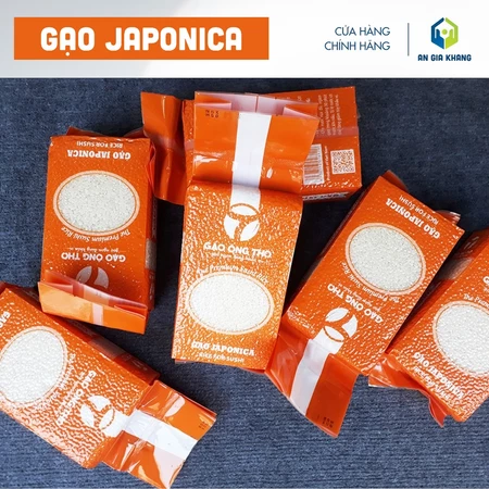 Gạo Nhật - Gạo JAPONICA - Hạt Tròn - Túi 1 kg - Gạo Ông Thọ - An Gia Khang Food