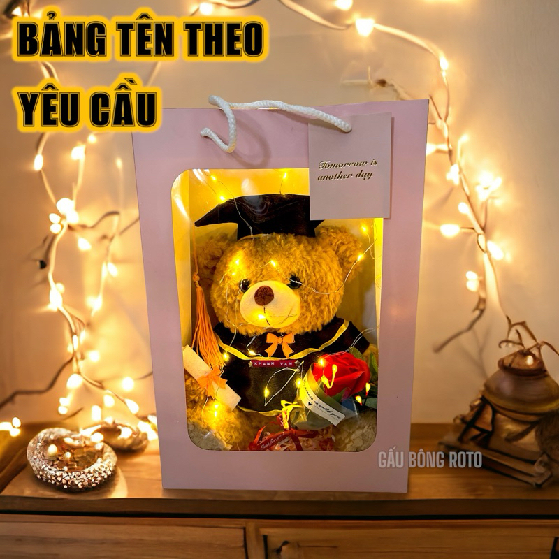 [HoảTốcHCM] Gấu bông tốt nghiệp Tặng thiệp, dễ thương 28cm, teddy cử nhân