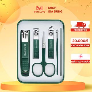 Bộ Bấm Móng Tay 6 Món Mutelove Đa Năng Cao Cấp Kèm Hộp Đựng