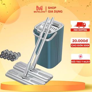Cây Lau Nhà Tự Vắt Sạch Khuẩn, Chổi Lau Sàn 360 Độ Bảo Vệ Sức Khỏe Gia Đình Có Van Xả Nước
