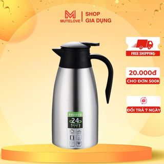 Bình Giữ Nhiệt 2 Lít Lõi Inox 304 - Giữ Nóng Lạnh 24h, Phích Nước Cỡ Lớn Siêu Bền