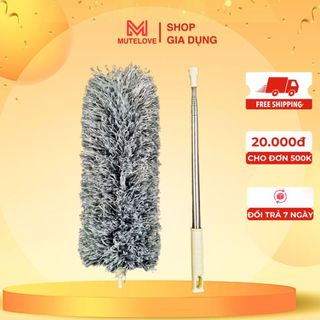 Cây Phất Trần Lau Bụi Đa Năng [Cán Dài 2m5], Đầu Chổi Mềm Mại, Gấp Gọn Tiện Lợi, Xoay 360 Độ