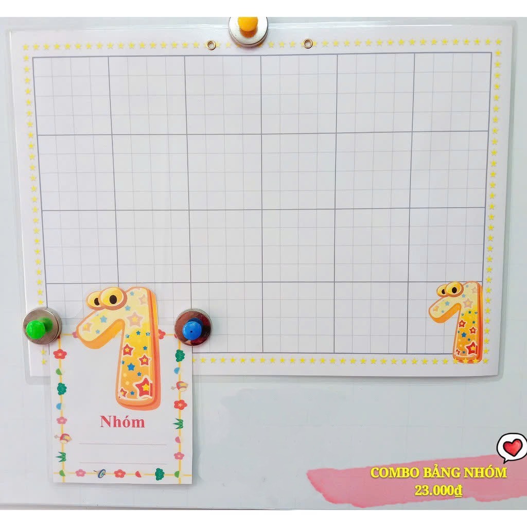 Combo bảng nhóm số (nhóm 1 đến nhóm 6) (Đồ Dùng Dạy Học)