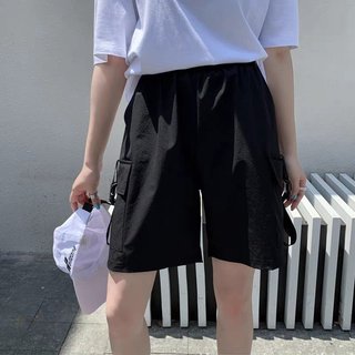 Quần Short Kaki Túi Hộp Phối Dây Unisex Nam Nữ ⚡️ FREESHIP ⚡️  Quân đùi lưng Thun co dãn spaca SỌT HỘP GÀI