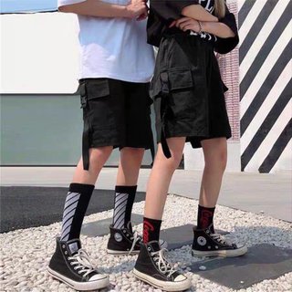 Quần Short Kaki Túi Hộp Phối Dây Unisex Nam Nữ ⚡️ FREESHIP ⚡️  Quân đùi lưng Thun co dãn spaca SỌT HỘP GÀI