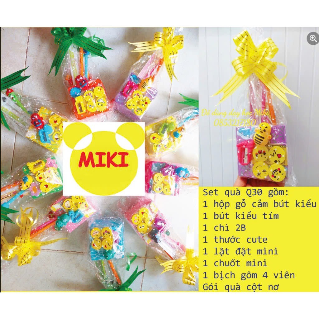 SET QUÀ 30K ĐẾN 40K, PHẦN THƯỞNG HỌC SINH (Đồ dùng dạy học Miki)