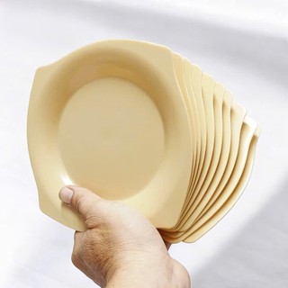 COMBO 10 Dĩa Phíp Vuông Nhựa Phíp Melamine Trường Thành 4 Size Màu Trắng, Nâu, Đen, Xanh Lá