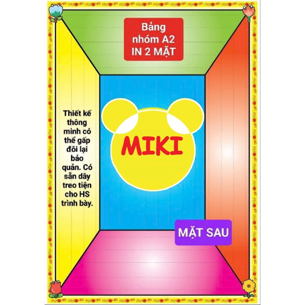 BẢNG NHÓM KHĂN PHỦ BÀN IN 2 MẶT Khổ A2, A3
