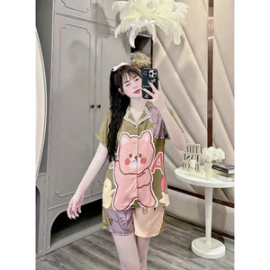 Đồ bộ pijama nữ ngắn mặc nhà lụa Latin freesize 54kg - cn178