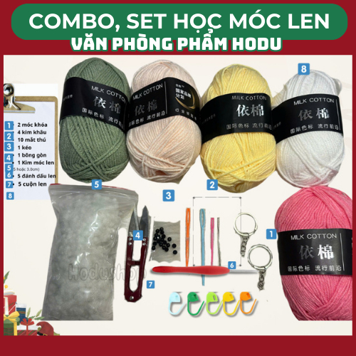 Set móc len, combo bộ móc len, học móc len cho người mới bắt đầu ...