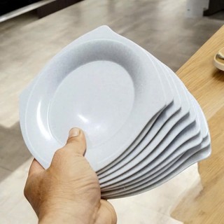 [Kho Sỉ] Đĩa phíp vuông màu xám nhựa phíp melamine Trường Thành -Việt Nam-Hunghome