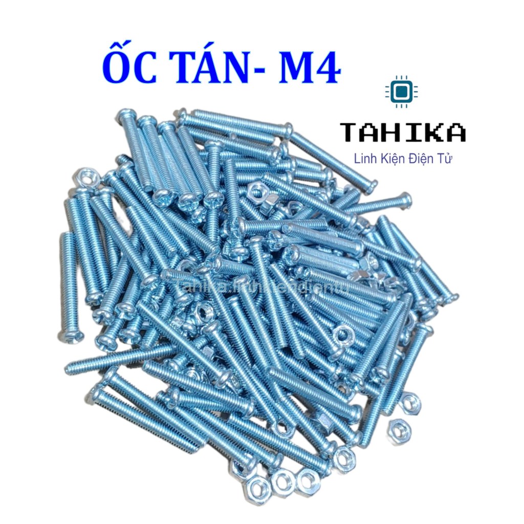 Ốc vít M4 + tán dài 10mm/15mm/20mm/30mm/40mm/50mm túi 100 con - Linh ...