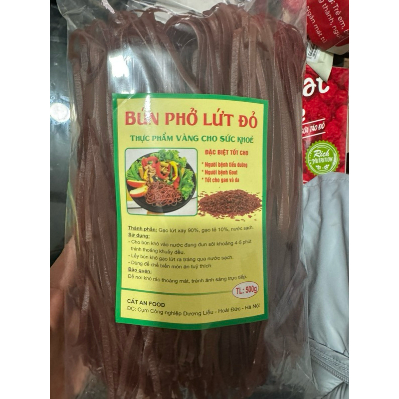 ( 500gr) Bún gạo lứt đỏ