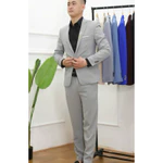 [Mua 1 được 6] bộ vest 2 cúc gồm 1 áo,1 quần, tặng kèm cà vạt,bông lúa và 2 quần sịp (bộ áo vest dành cho chú rể) — ảnh 7