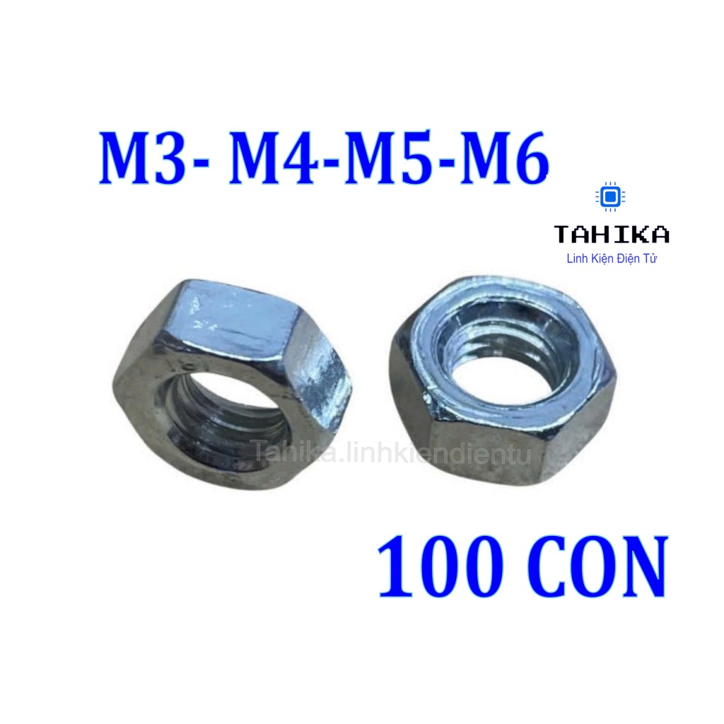 Tán đai ốc M3 M4 M5 M6 giá 100 con - Linh kiện điện tử TAHIKA | Shopee ...