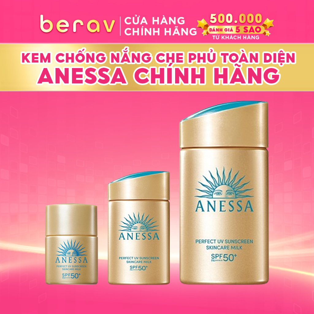Ảnh Sữa Chống Nắng Anessa Dưỡng Da Kiềm Dầu Bảo Vệ Hoàn Hảo SPF50+ PA++++ 20/60 ml 1