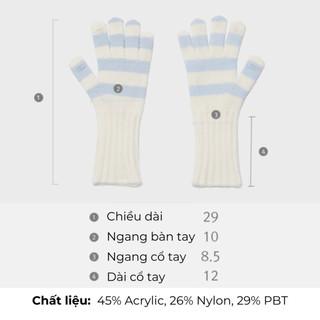 Găng tay ROCKFISH (Stripe Ribbed Gloves, Fuzzy Gloves, Fluffy Long Gloves)