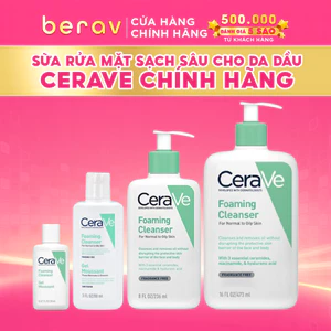 Sữa Rửa Mặt Cerave giúp làm sạch sâu dành cho da dầu, da khô nhạy cảm Foam Cleanser 88/236/473ML