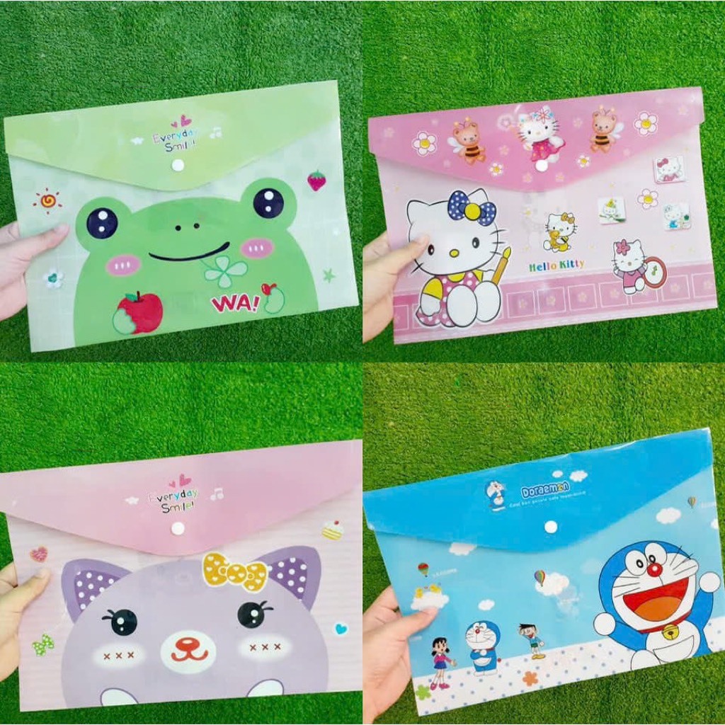 BÌA NÚT HÌNH SIZE A4 (1 xấp/ 12c) - mẫu ngẫu nhiên