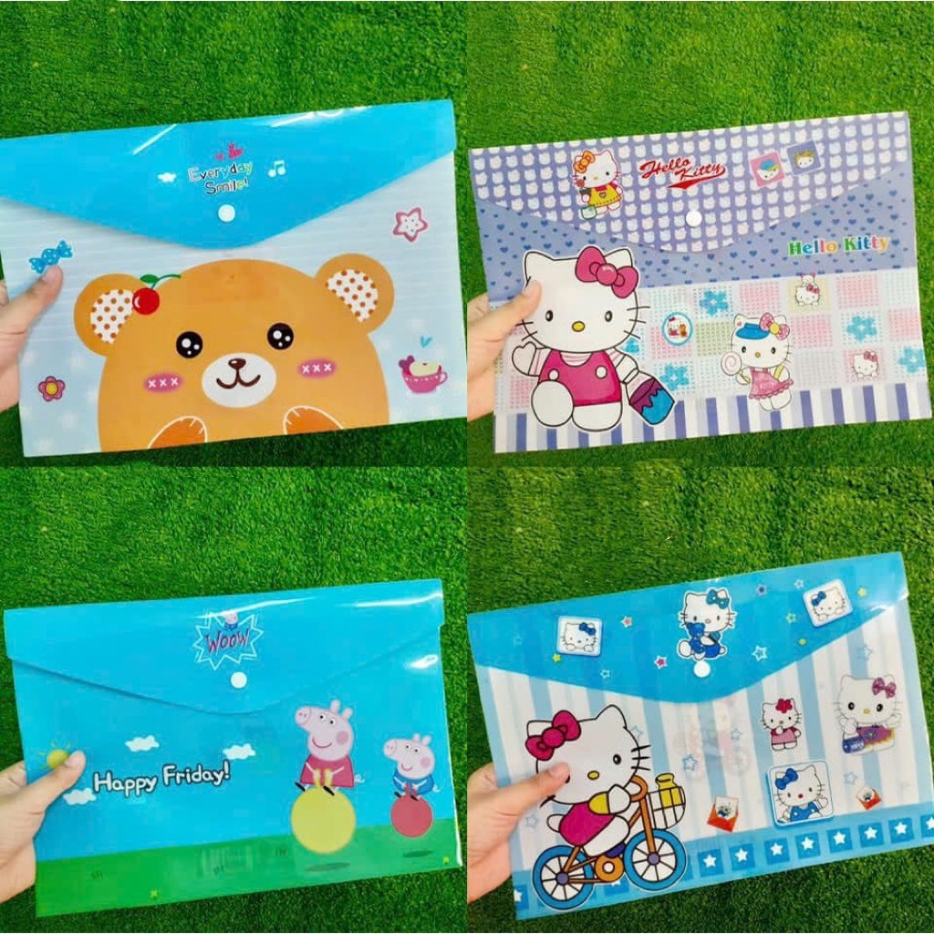 BÌA NÚT HÌNH SIZE A4 (1 xấp/ 12c) - mẫu ngẫu nhiên