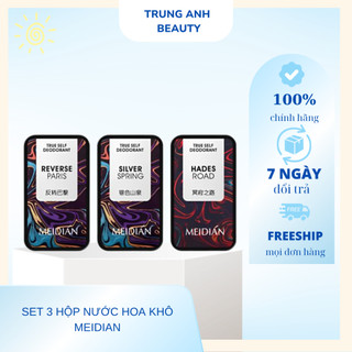 Set 3 Hộp Nước Hoa Khô MEIDIAN Dạng Sáp Chính Hãng Unisex Ngọt Nhẹ Thơm Lâu