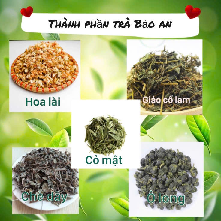 Trà thảo dược Bảo An [gói 250g] - trà an thần dễ ngủ, giải độc mát gan, tốt cho tiêu hóa