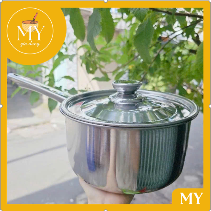 Nồi/ Quánh Tithafac (size 20cm) bằng inox sáng bóng, sử dụng được bếp từ dễ sử dụng - Quánh inox 20cm dụng cụ nhà bếp.
